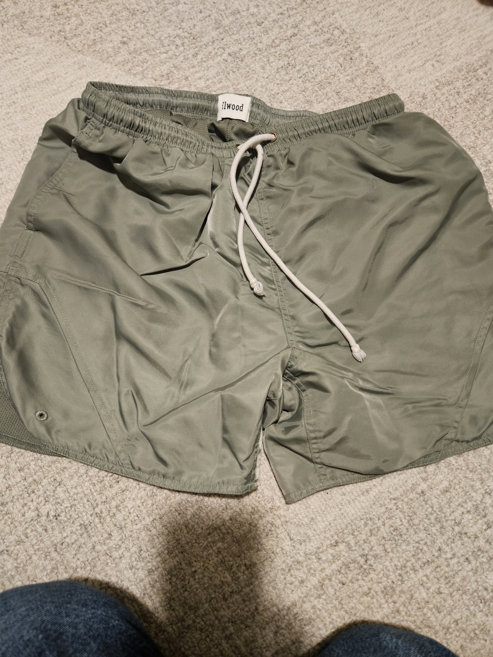 Elwood Olive Green Drawstring Athletic Short